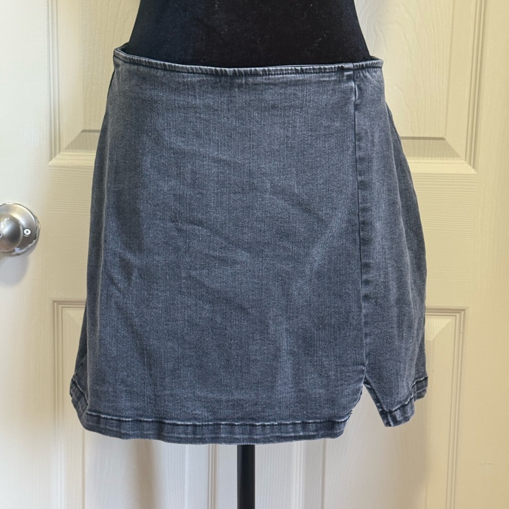 Wild Fable Denim Mini Skirt - Dark Gray